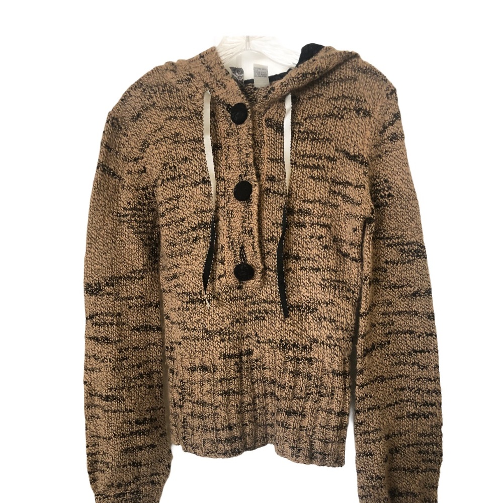 BKE Juniors Hooded Sweater Brown L